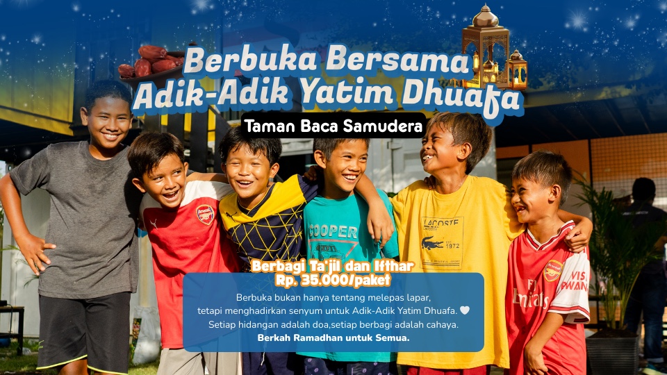 Kegiatan Ramadhan HaloZakat di Taman Baca Samudera